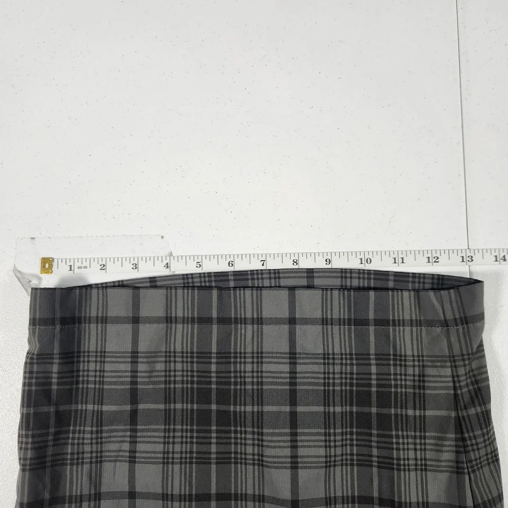 Nike Golf Dri-FIT Grey Plaid‎ Performance Shorts Mens 42 Flat Front Stretch